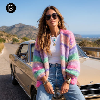 Knitting kit – MYPZ Basic Light Mohair Cardigan Blaze & Berry No10 (ENG-NL-DE)