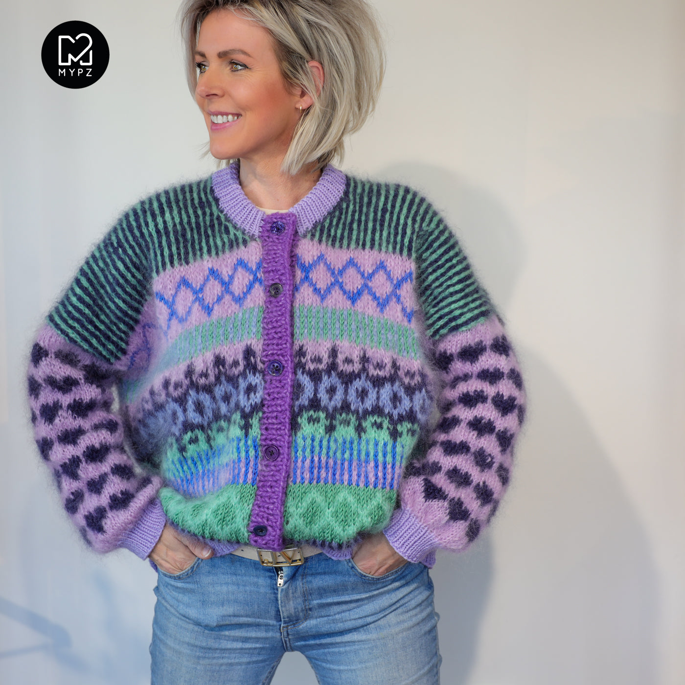 Knitting pattern – MYPZ Cardigan True Blue No6 (ENG-NL-DE)