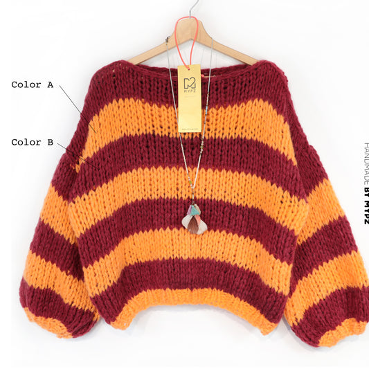 Ontwerp je eigen kit - Breipakket MYPZ Chunky Alpaca Pullover No15 – Beginner (ENG-NL-DE)