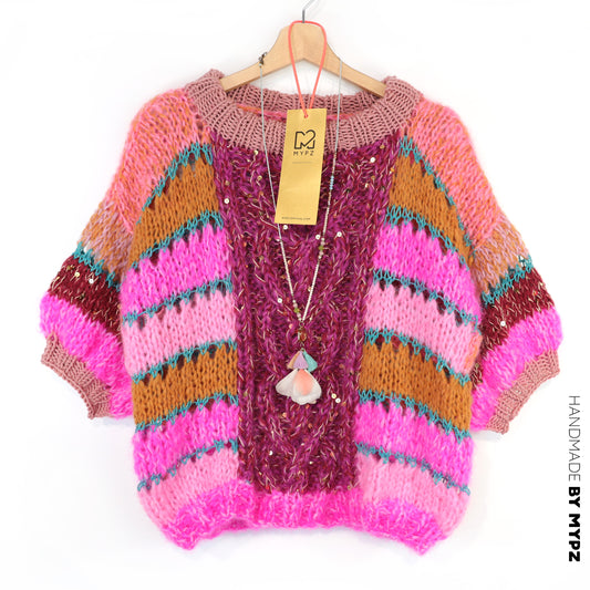 Knit pattern – MYPZ  Light Alpaca Mohair Top Wildberry No10 (ENG-NL-DE)