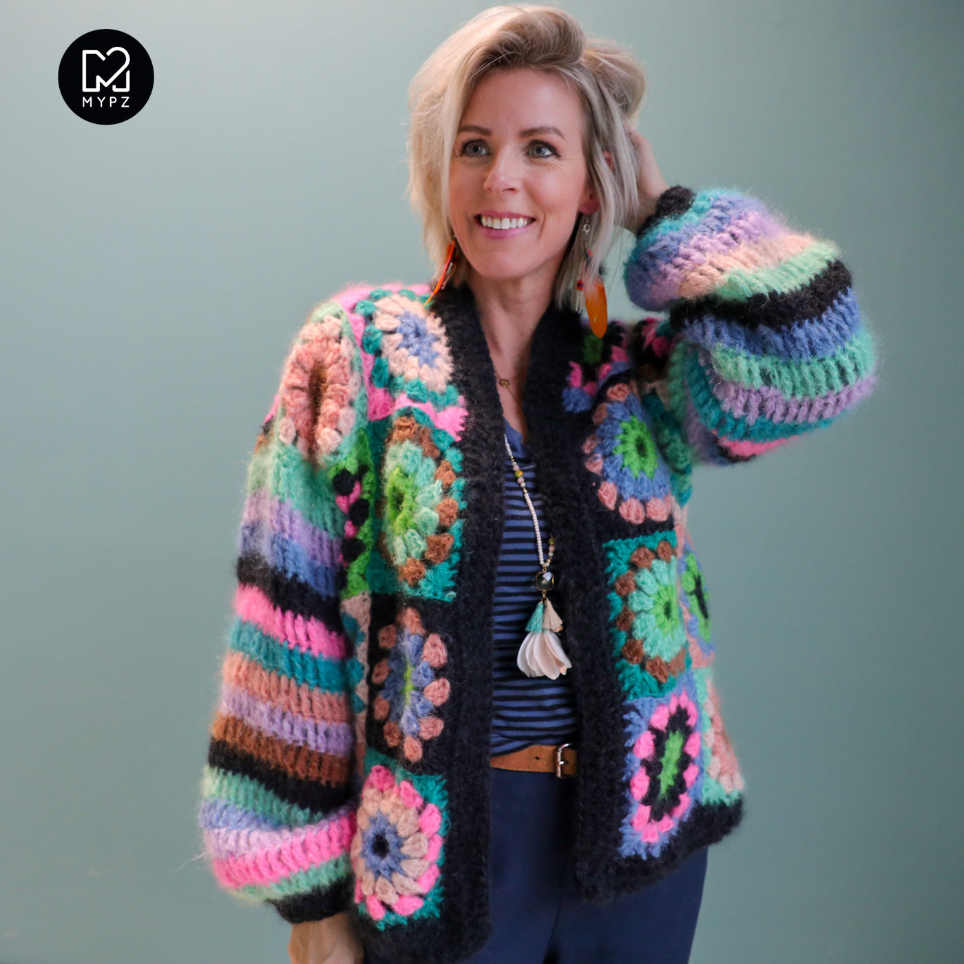 Haakpakket - MYPZ Granny square Mohair vest Treasure (ENG-NL-DE)