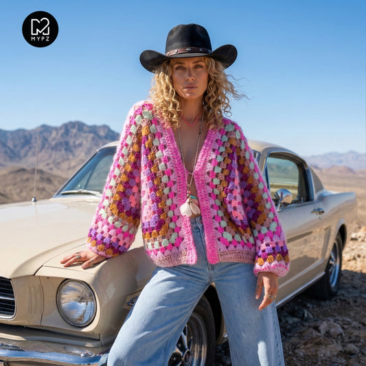 Haakpakket - MYPZ Hexagon Cardigan Pink Mojito (ENG-NL-DE)