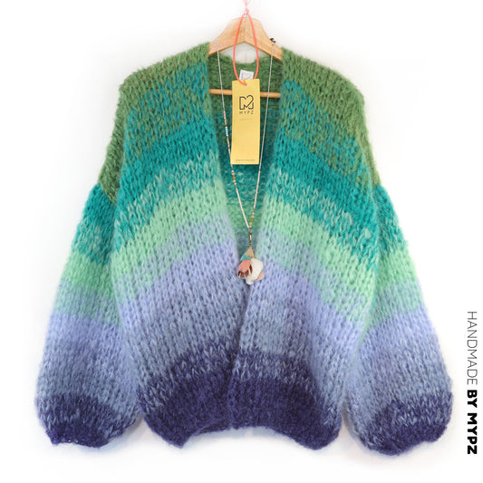 Knit pattern – MYPZ Chunky Mohair Cardigan Mystic Lagoon No15 (ENG-DE-NL-ES-FR-IT-DA-SV-NO)