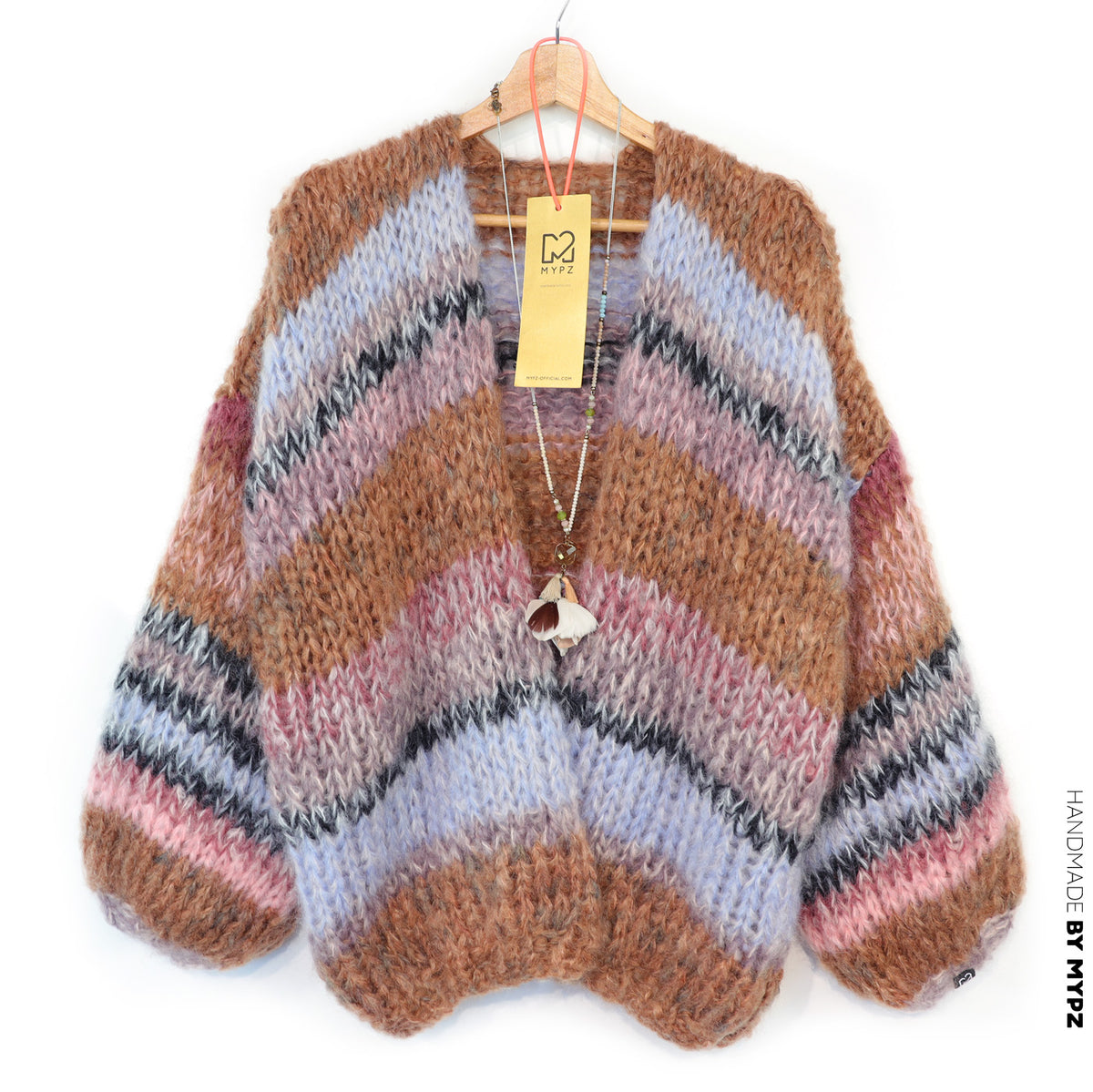 Knit Pattern – MYPZ Chunky Mohair Cardigan Walnut No.15 (ENG-DE-NL-ES-FR-IT-DA-SV-NO)