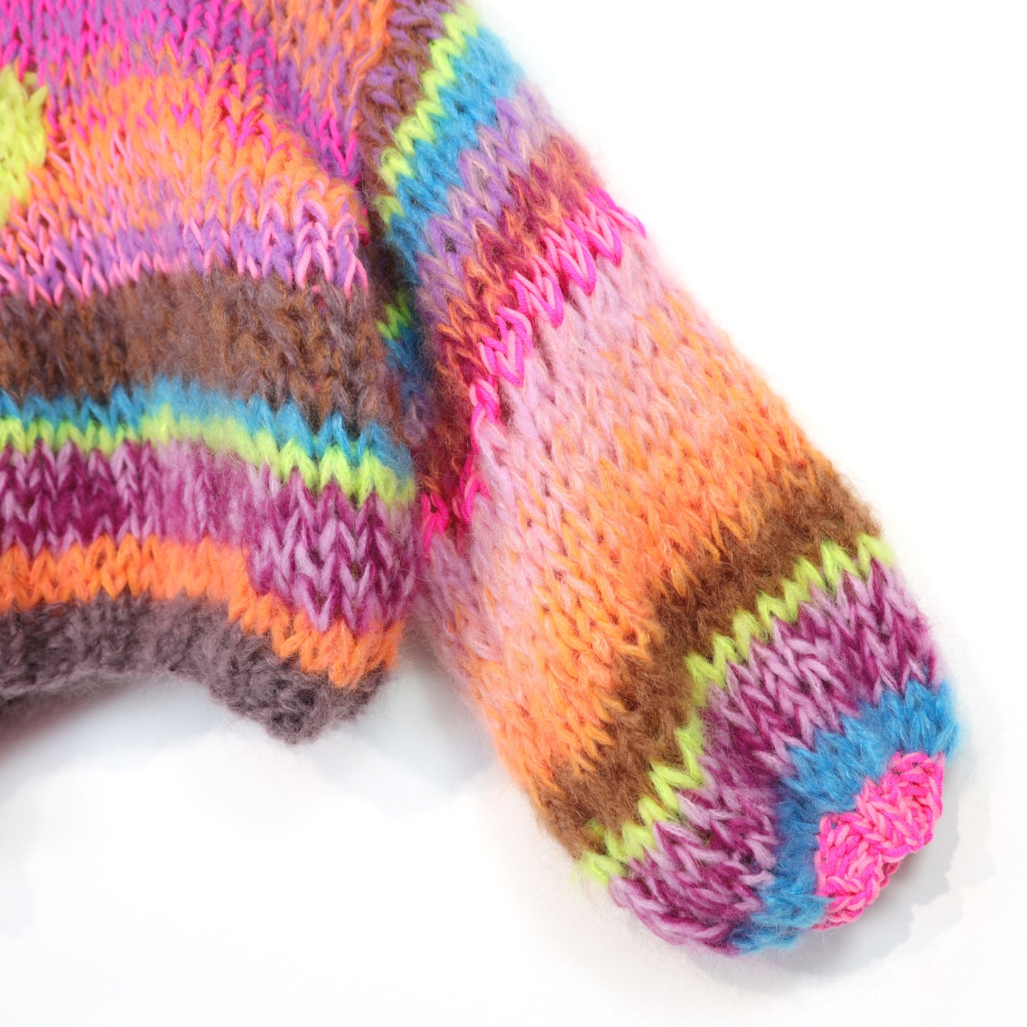 Knitting Kit – MYPZ Short Chunky Pullover Neon Hearts No15 (ENG-NL-DE)