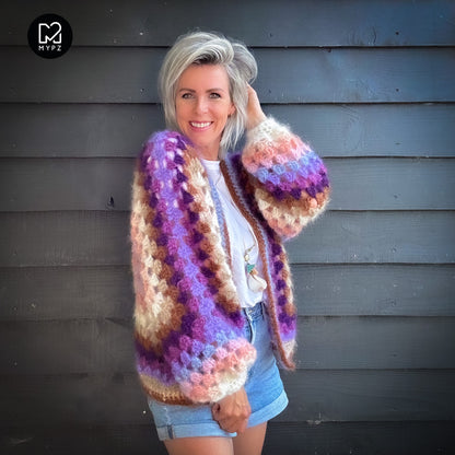 Haakpatroon - MYPZ Hexagon Cardigan Pink Vibes (ENG-NL-DE)
