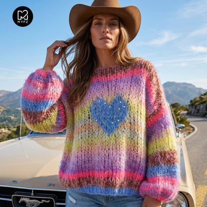 Breipakket – MYPZ korte Chunky Alpaca-Mohair trui Lake No15 (ENG-NL-DE)