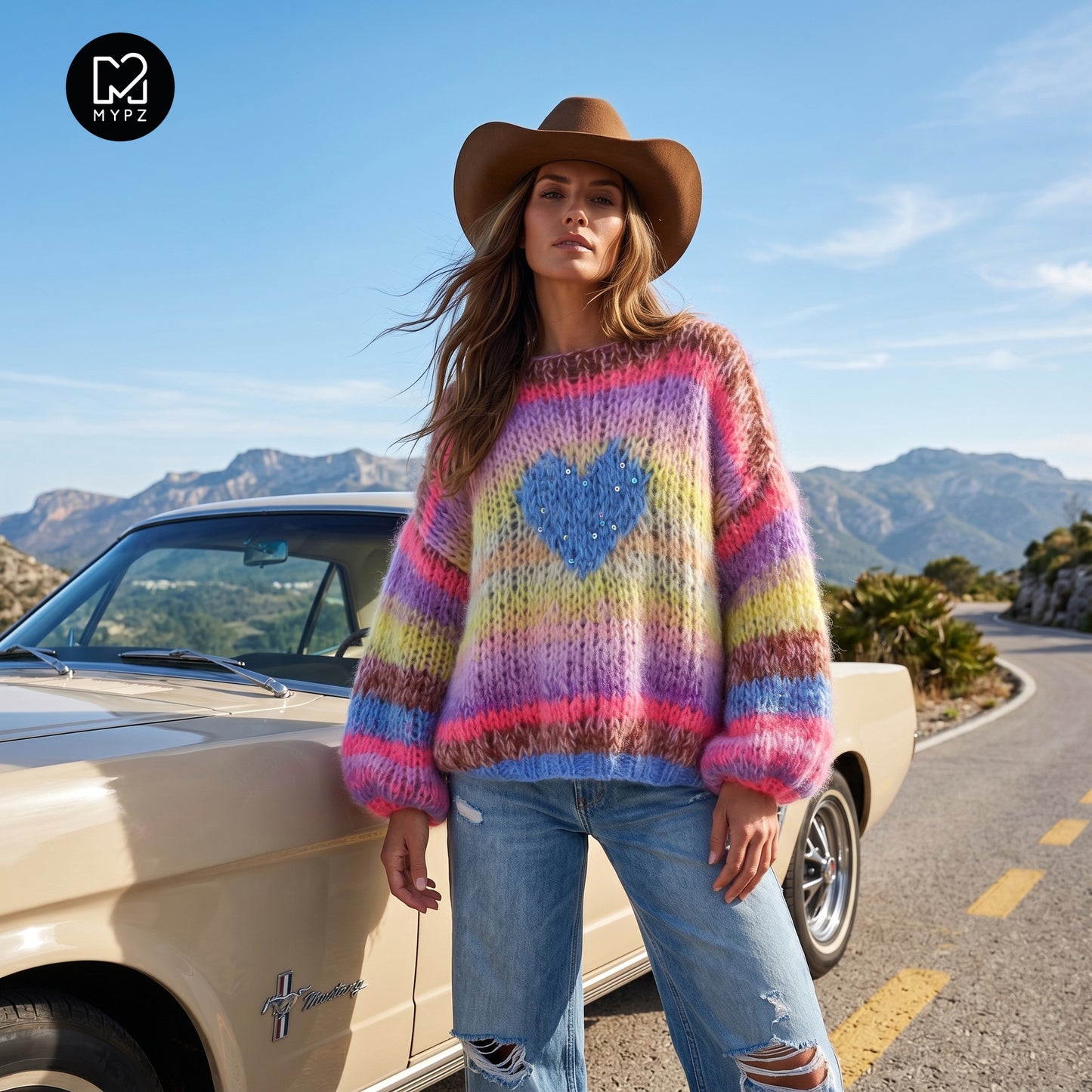 Breipakket – MYPZ korte Chunky Alpaca-Mohair trui Lake No15 (ENG-NL-DE)