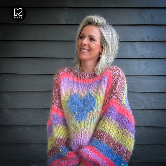 Breipakket – MYPZ korte Chunky Alpaca-Mohair trui Lake No15 (ENG-NL-DE)