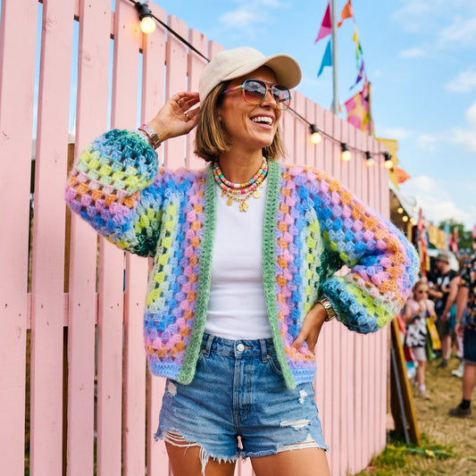Haakpakket - MYPZ Hexagon Cardigan Lemon Garden (ENG-NL-DE)