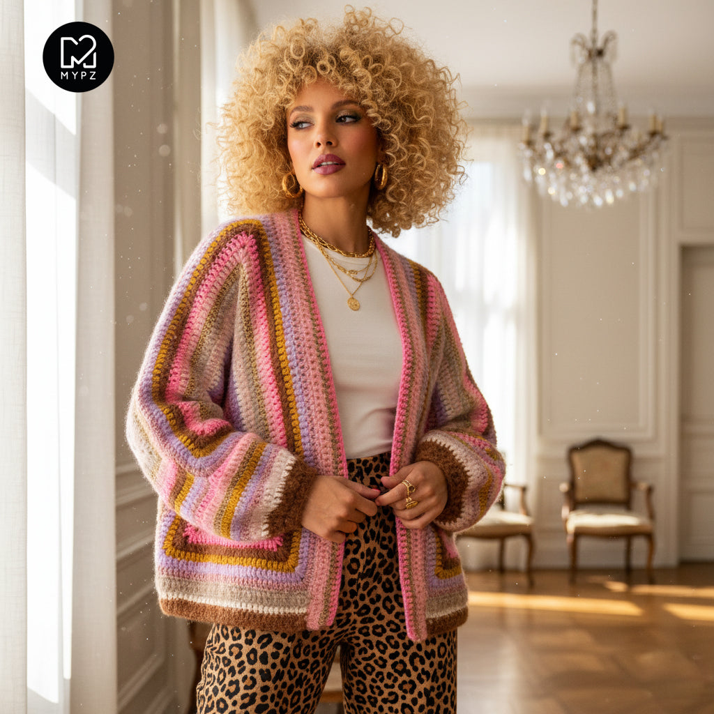 Crochet kit - MYPZ Hexagon Cardigan Moca Dreams (ENG-NL-DE)