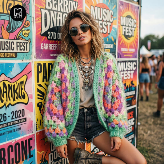 Breipakket - MYPZ Chunky Hexagon Cardigan Pistachio (ENG-NL-DE)