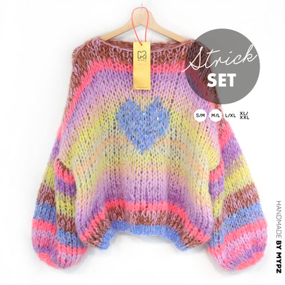 Breipakket – MYPZ korte Chunky Alpaca-Mohair trui Lake No15 (ENG-NL-DE)