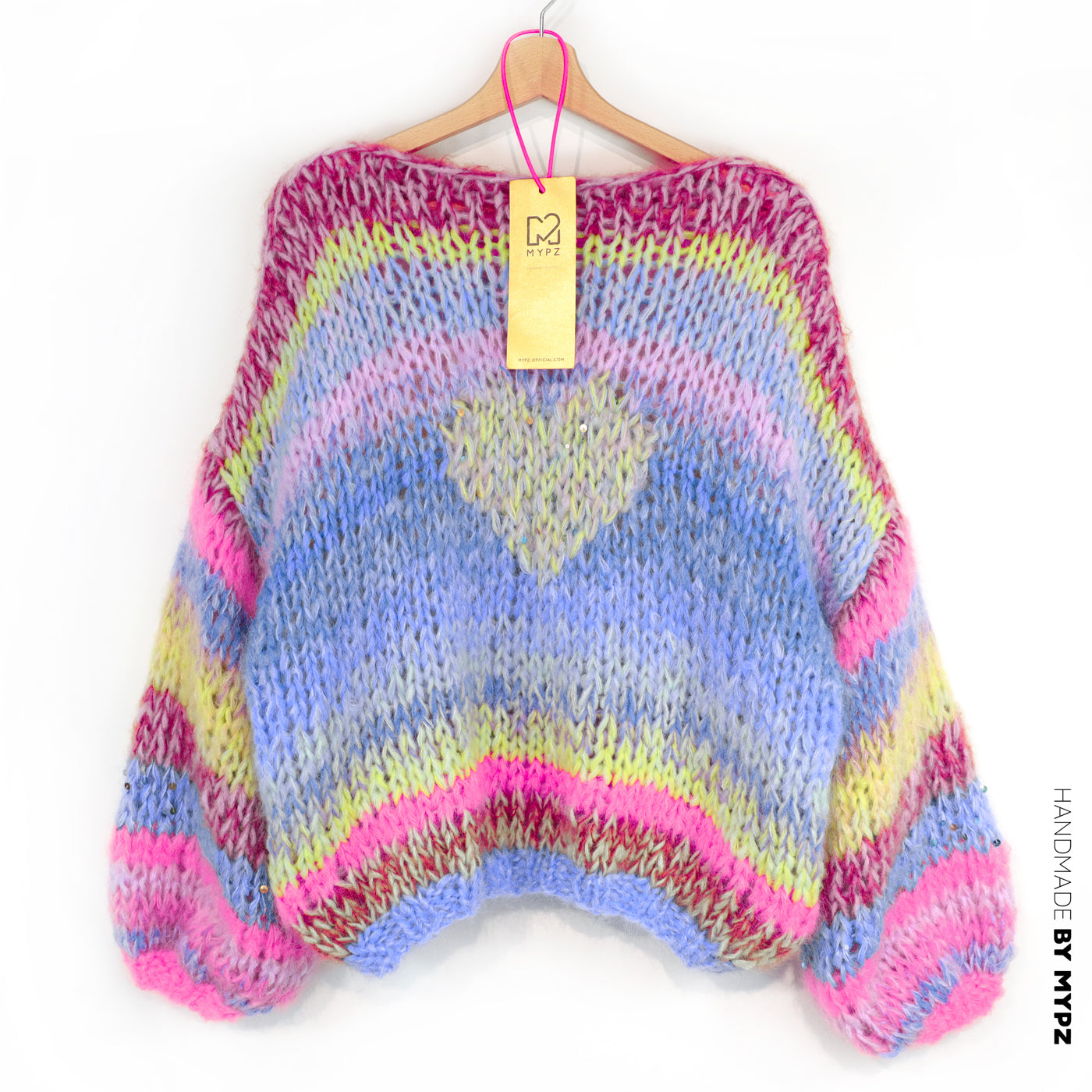 Breipakket – MYPZ korte Chunky Alpaca-Mohair trui Sunset Rave No15 (ENG-NL-DE)