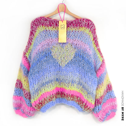 Breipakket – MYPZ korte Chunky Alpaca-Mohair trui Sunset Rave No15 (ENG-NL-DE)