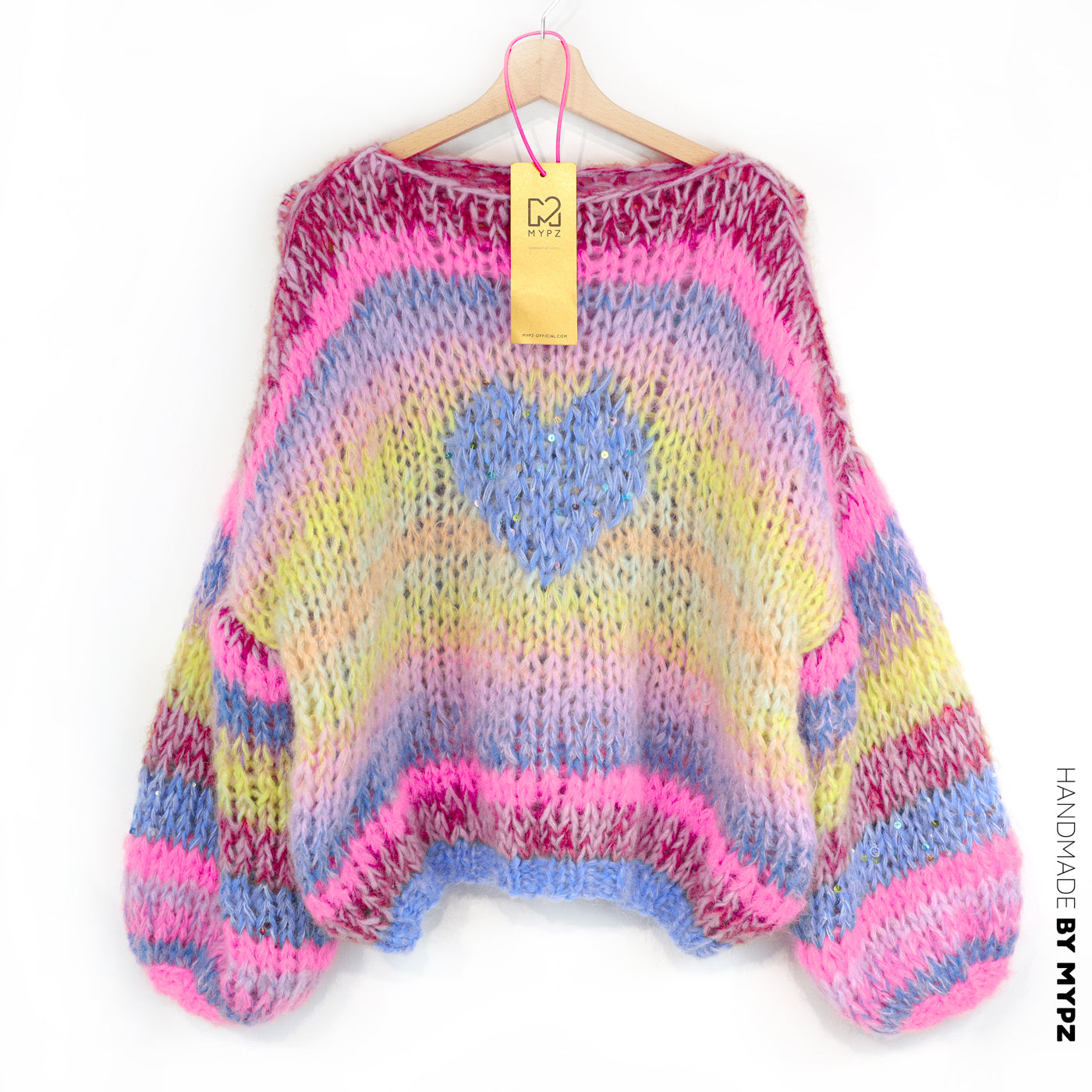 Breipakket – MYPZ korte Chunky Alpaca-Mohair trui Sunset Rave No15 (ENG-NL-DE)