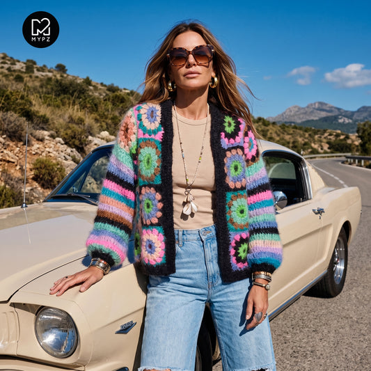 Haakpakket - MYPZ Granny square Mohair vest Treasure (ENG-NL-DE)
