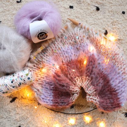 Breipatroon – Chunky Mohair Cardigan Whisper Rose No.12 (ENG-NL-DE)