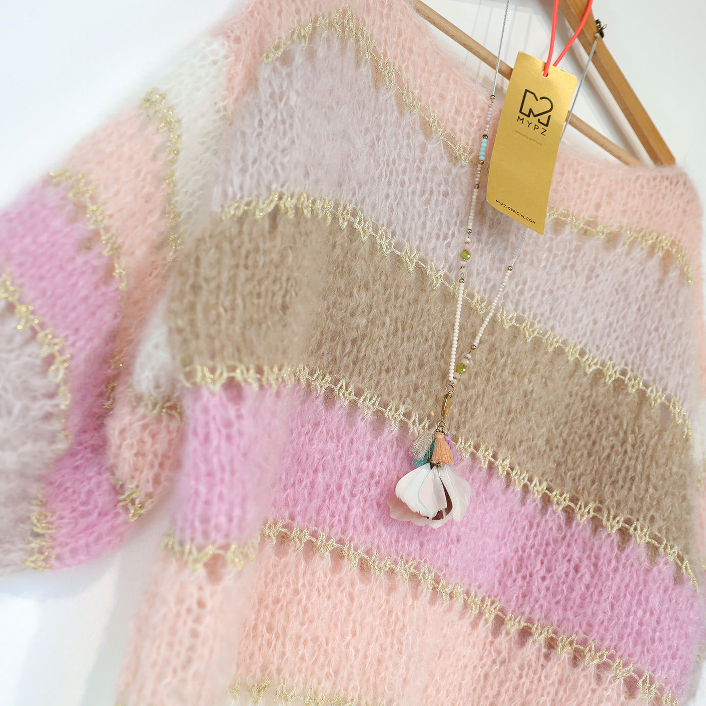 Breipakket – MYPZ Light Mohair top Beige No10 (ENG-NL-DE)