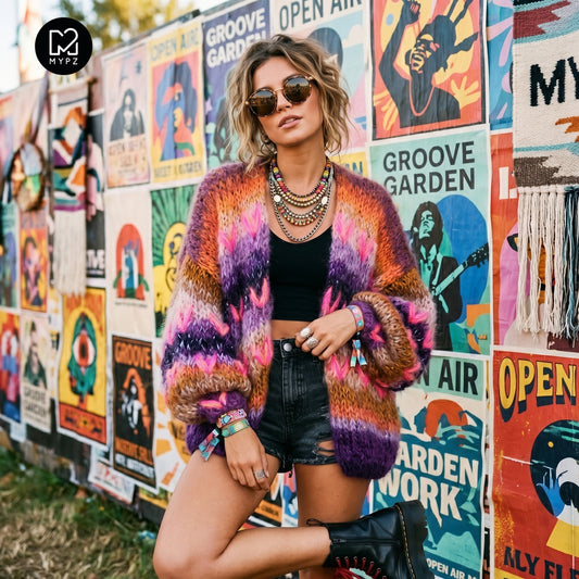 Breipakket – MYPZ Chunky Mohair Cardigan Boho Firefly No.15 (ENG-NL-DE)