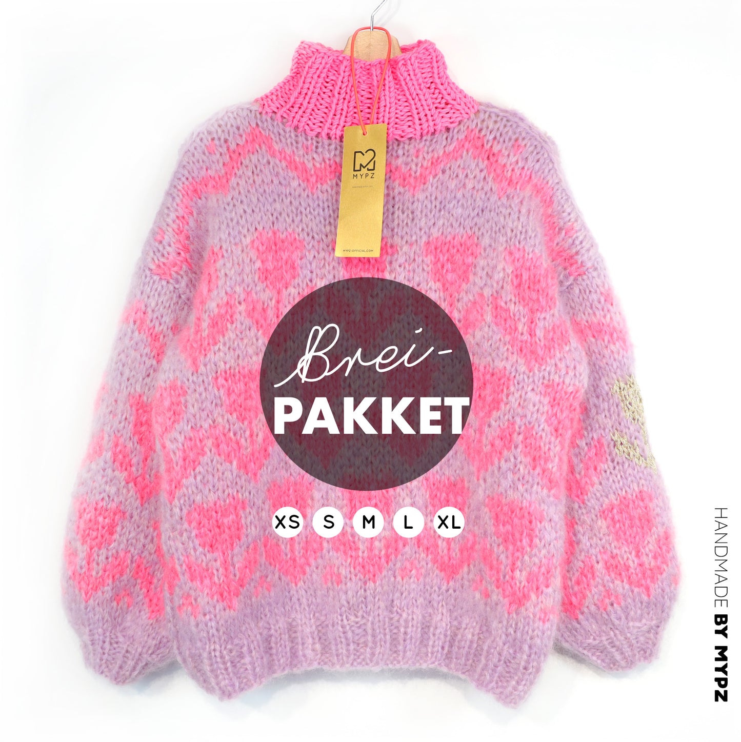 Knitting Kit – MYPZ Chunky Mohair Pullover Coral Tulips No.9 (ENG-NL-DE)