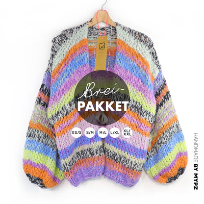 Knitting Kit – MYPZ Chunky Alpaca Cardigan Fluffy No.12 (ENG-NL-DE)