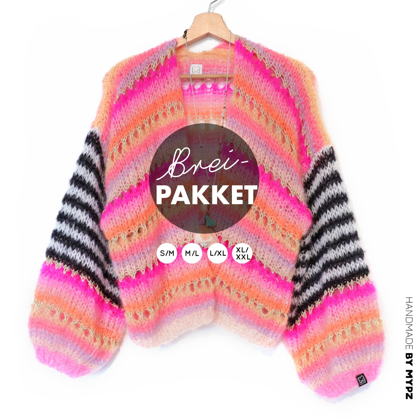 Breipakket – MYPZ Light Mohair Cardigan Pink Magic No10 (ENG-NL-DE)