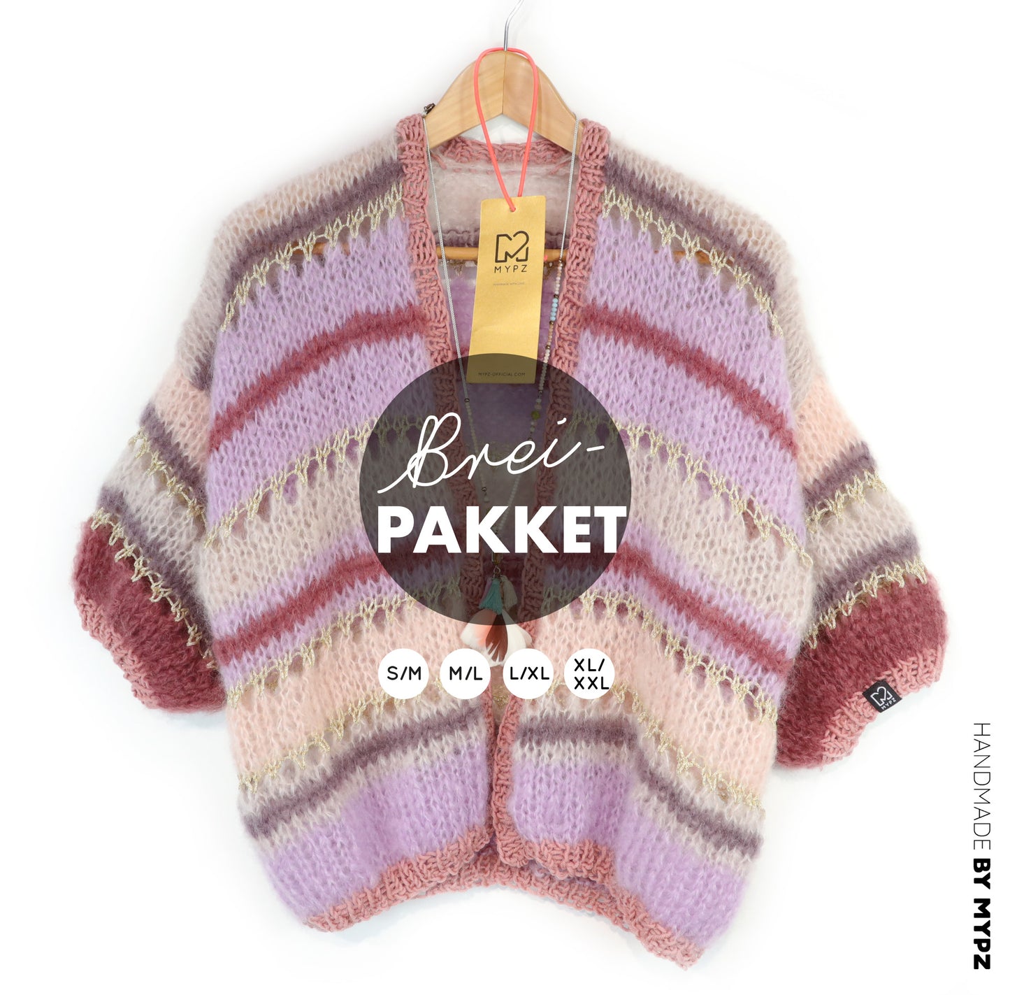 Breipakket – MYPZ Short Light Mohair Cardigan Emma No10 (ENG-NL-DE)