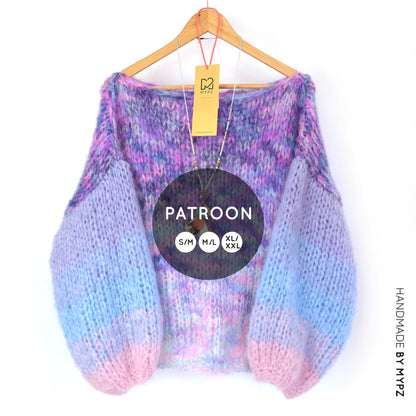Knit pattern - MYPZ Basic Chunky Mohair Pullover Heliotrope No15 (ENG-NL-DE)