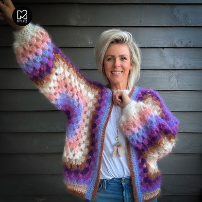 Haakpatroon - MYPZ Hexagon Cardigan Pink Vibes (ENG-NL-DE)
