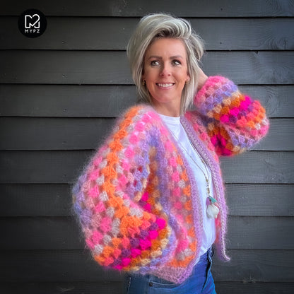 Haakpatroon - MYPZ Hexagon Cardigan Pink Vibes (ENG-NL-DE)