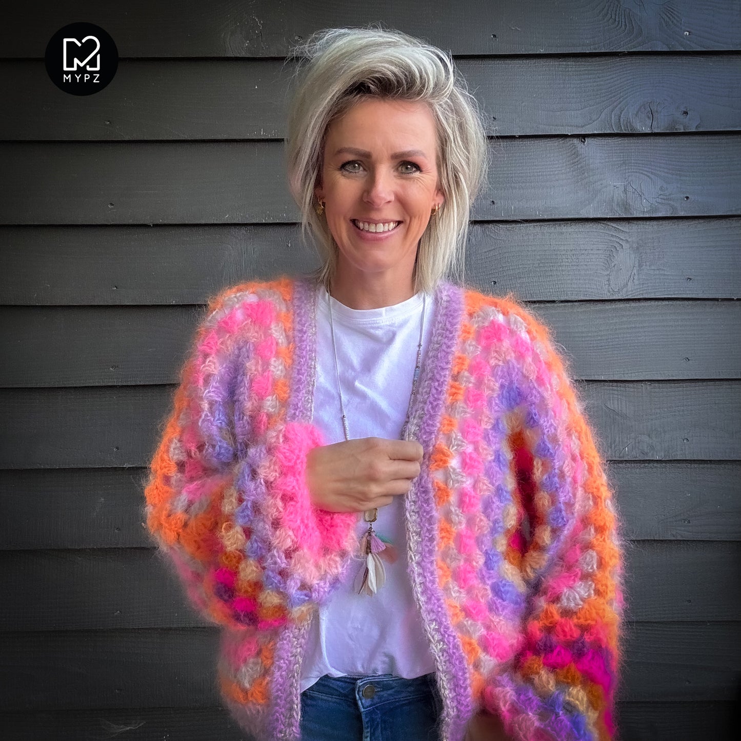 Haakpatroon - MYPZ Hexagon Cardigan Pink Vibes (ENG-NL-DE)