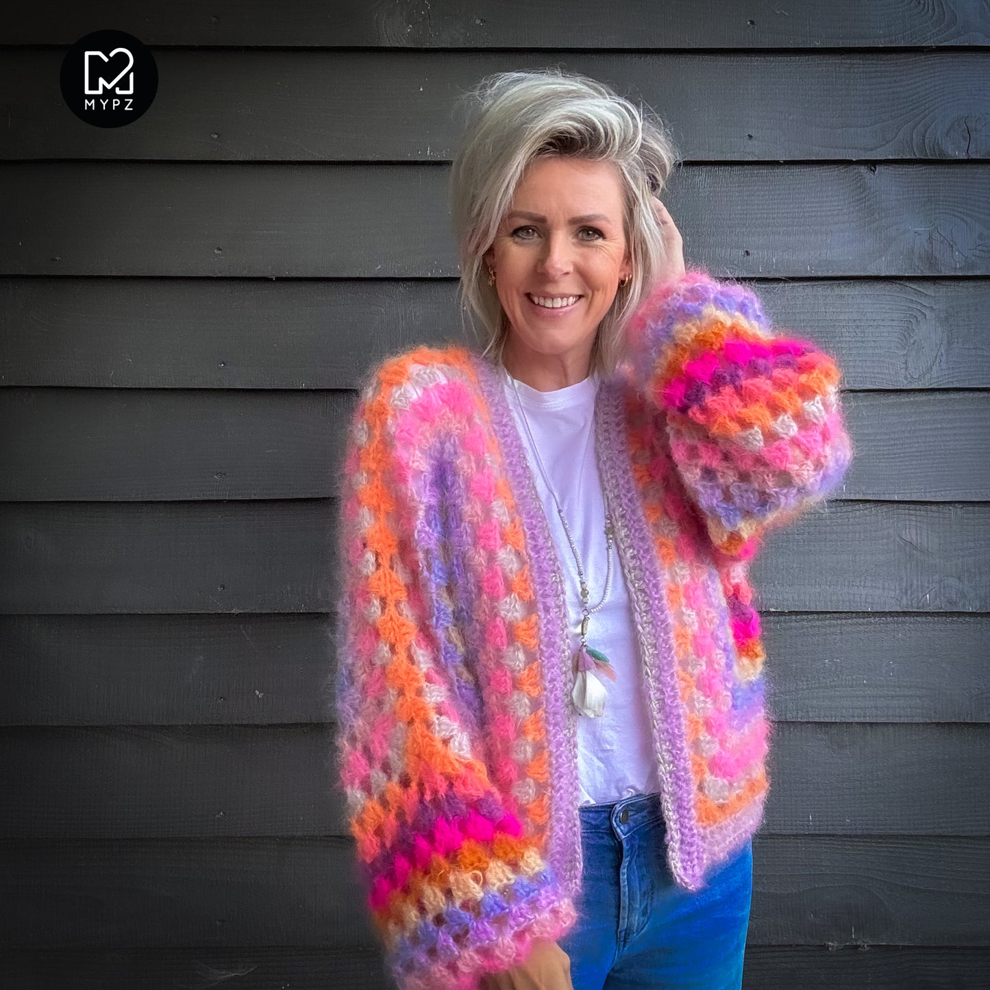 Haakpatroon - MYPZ Hexagon Cardigan Pink Vibes (ENG-NL-DE)