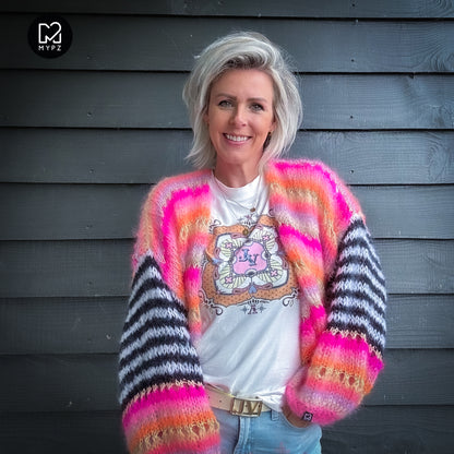 Breipakket – MYPZ Light Mohair Cardigan Pink Magic No10 (ENG-NL-DE)