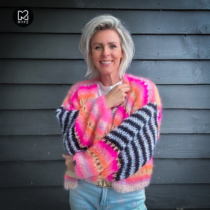 Breipakket – MYPZ Light Mohair Cardigan Pink Magic No10 (ENG-NL-DE)