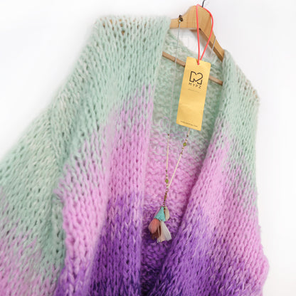 MYPZ Chunky Alpaca Cardigan Desert Bloom