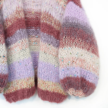 Breipatroon – Chunky Mohair Cardigan Whisper Rose No.12 (ENG-NL-DE)