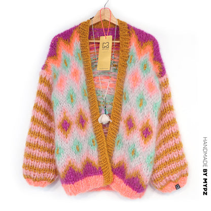 Breipakket - Chunky mohair vest Flora nr.12 (ENG-DE-NL-ES-FR-IT-DA-SV-NO)