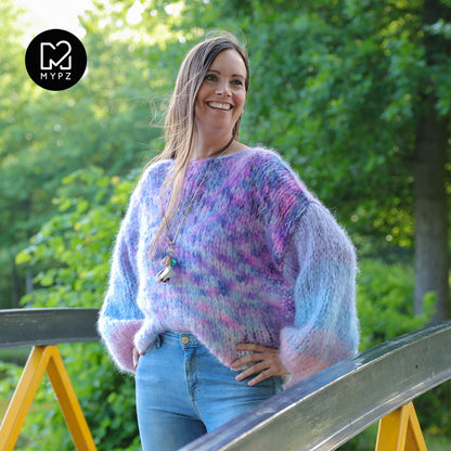 Breipakket – MYPZ Basic Chunky trui Heliotrope No15 (ENG-NL-FR-DE-ES)
