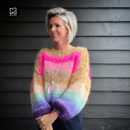 Breipakket – MYPZ Classic Mohair Pullover Rainbow No15 (ENG-NL)