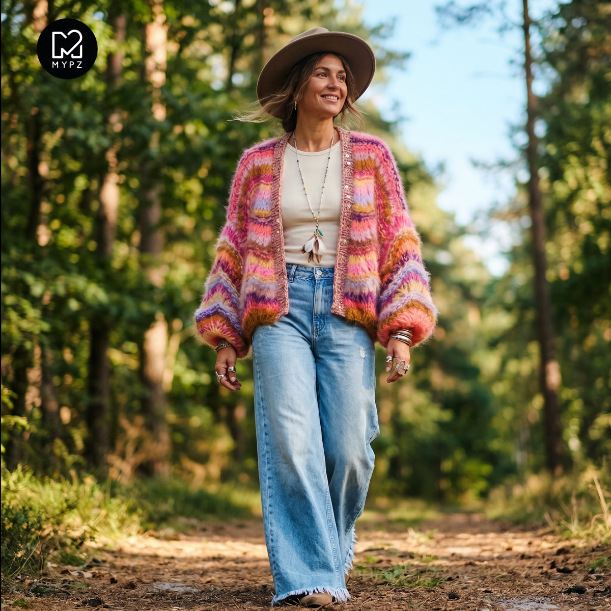 Breipakket – Chunky Mohair vest Colorflow Wave No.12 (ENG-NL-DE)
