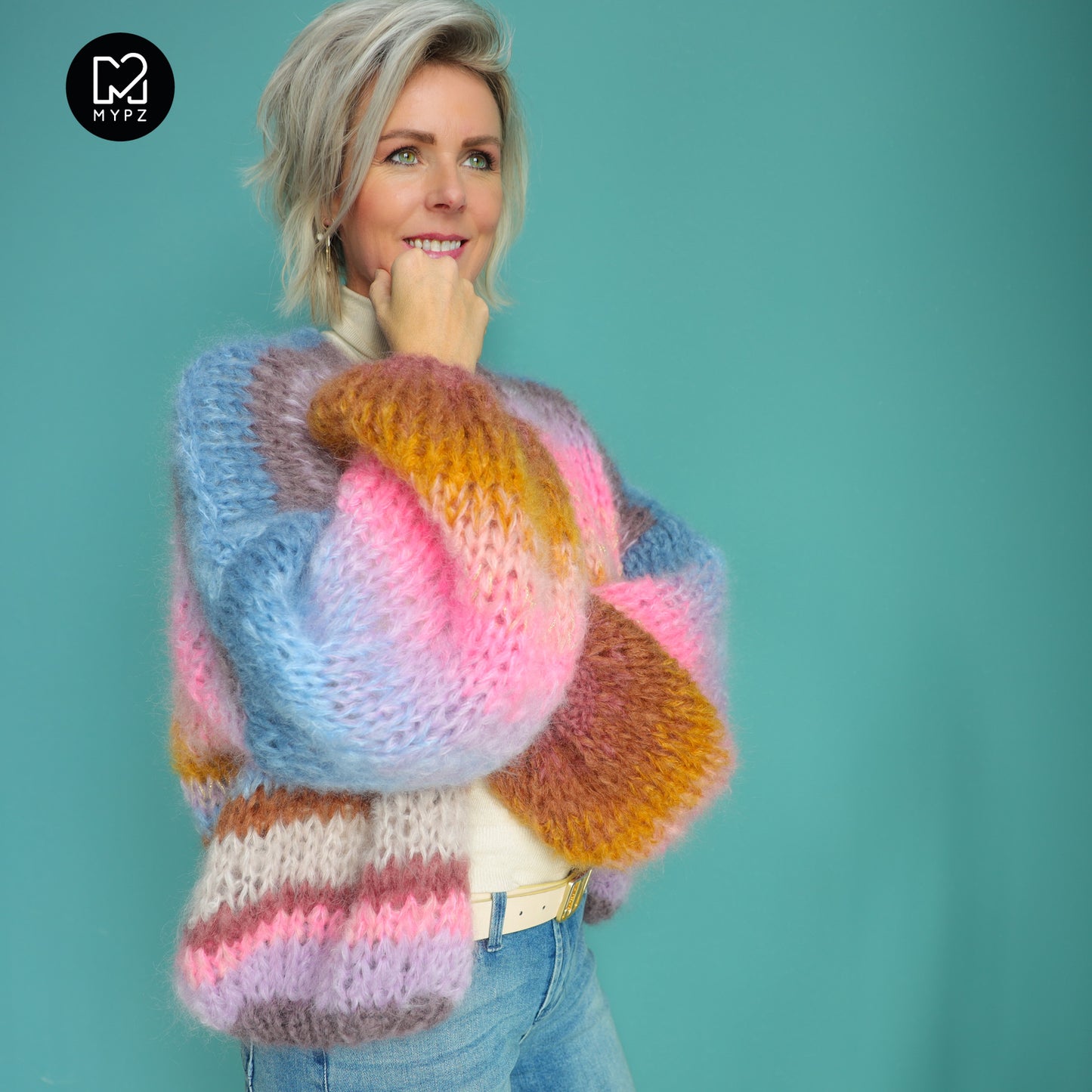 Breipakket – MYPZ kort Chunky Mohair vest Blue Moon No.15 (ENG-NL)