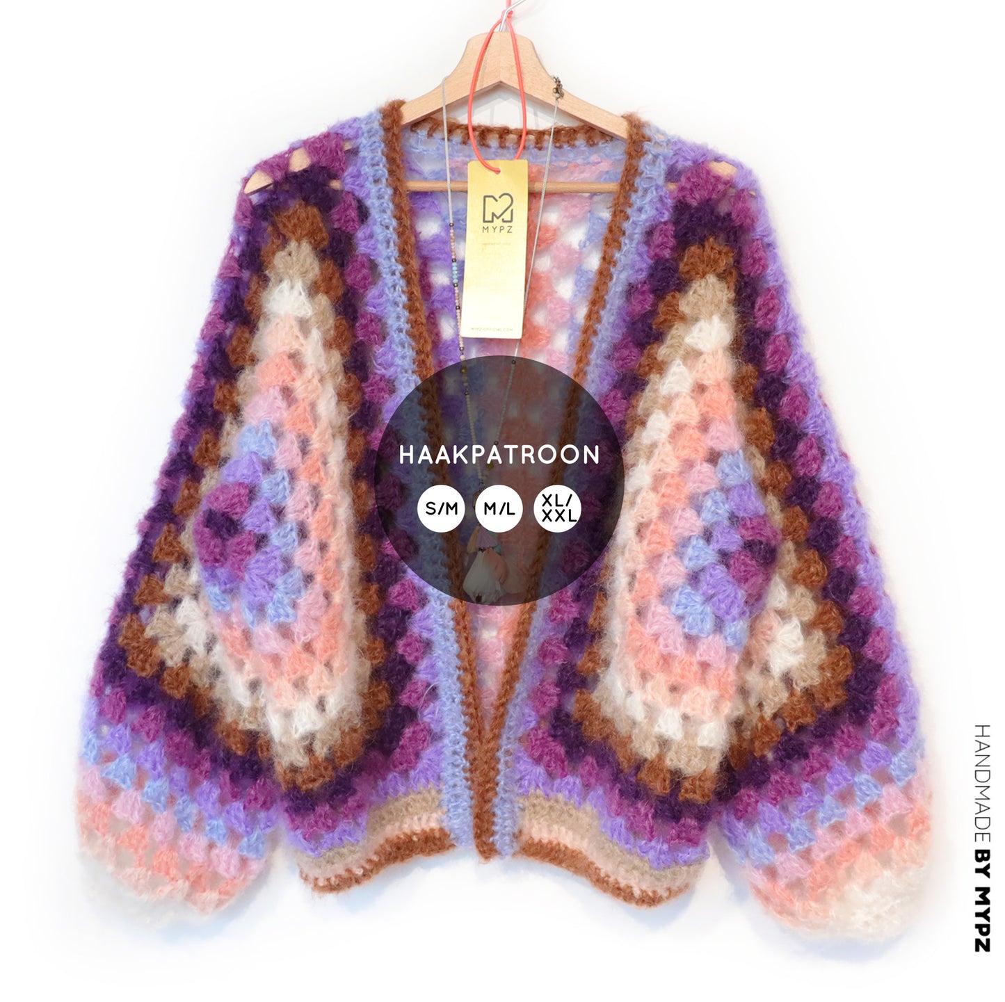 Haakpatroon - MYPZ Hexagon Cardigan Pink Vibes (ENG-NL-DE)