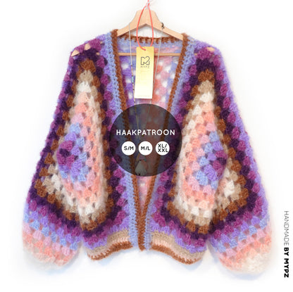 Haakpatroon - MYPZ Hexagon Cardigan Pink Vibes (ENG-NL-DE)