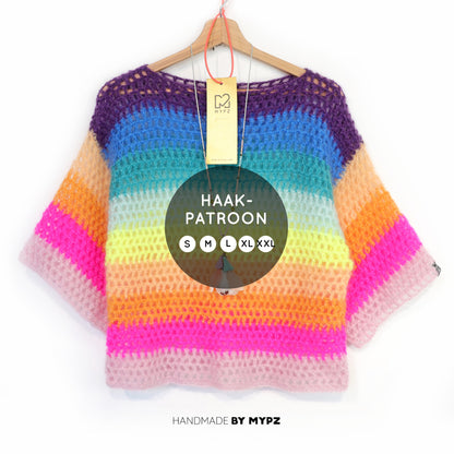 Haakpatroon – MYPZ gehaakte rainbow top (ENG-NL-DE)