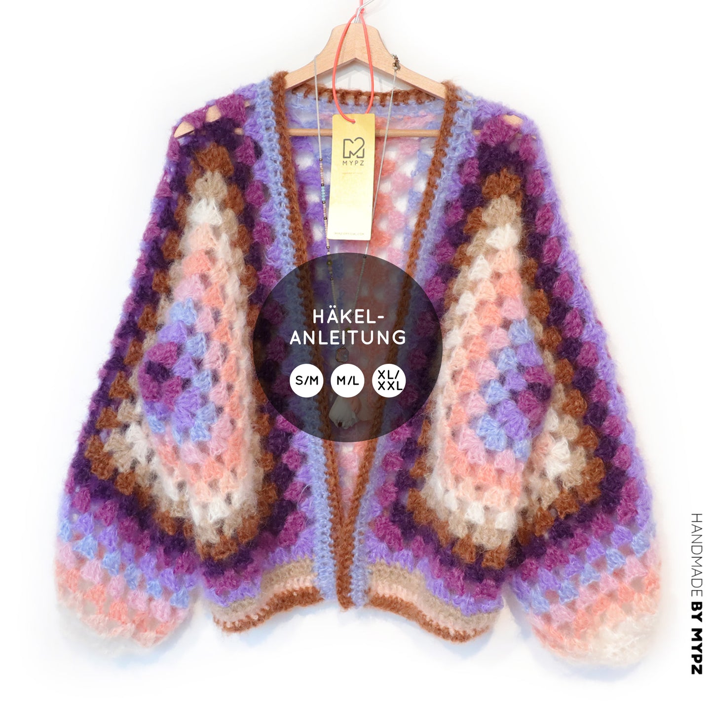 Haakpatroon - MYPZ Hexagon Cardigan Pink Vibes (ENG-NL-DE)