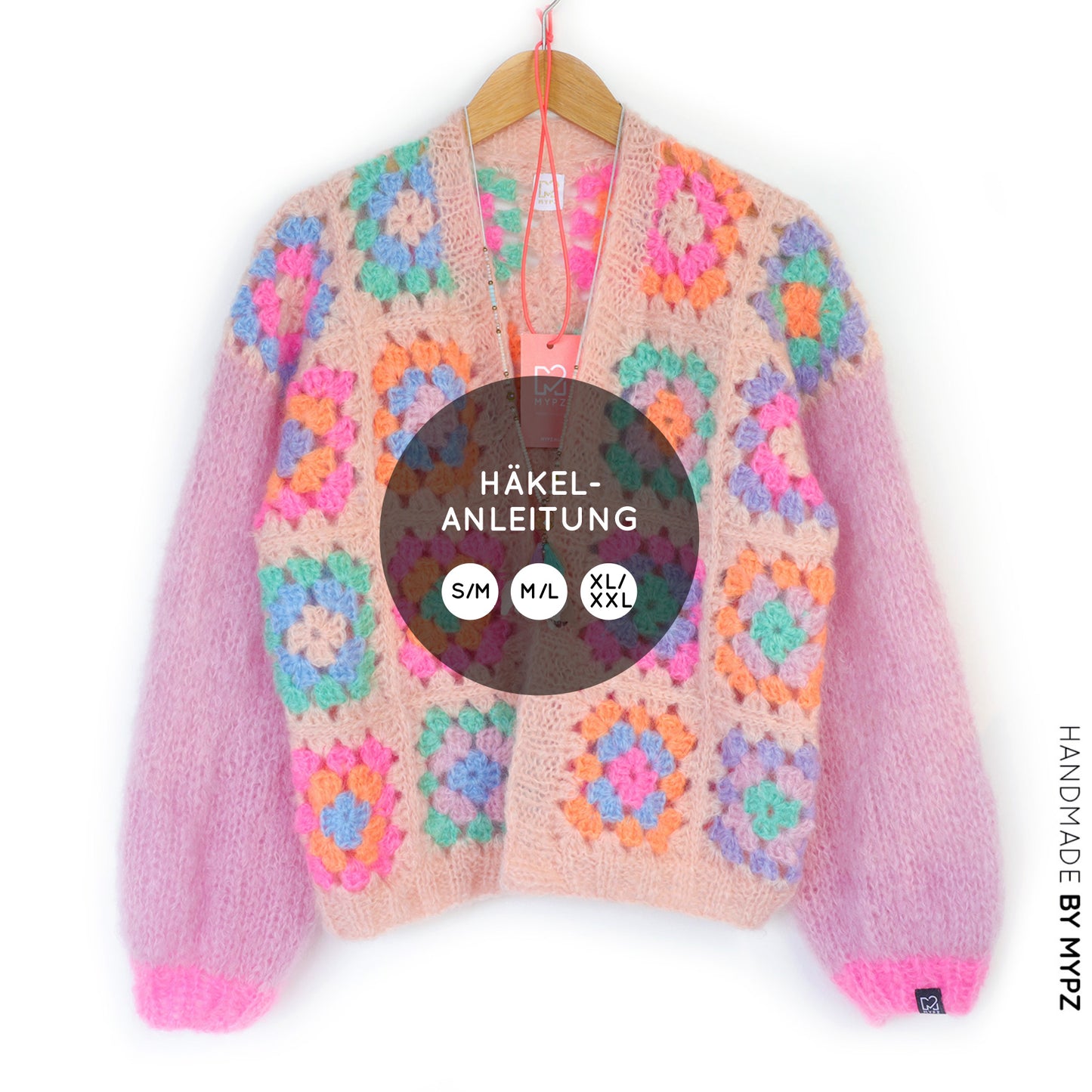 Haakpatroon - MYPZ Dreamy Granny square bomber vest Off White (ENG-NL)