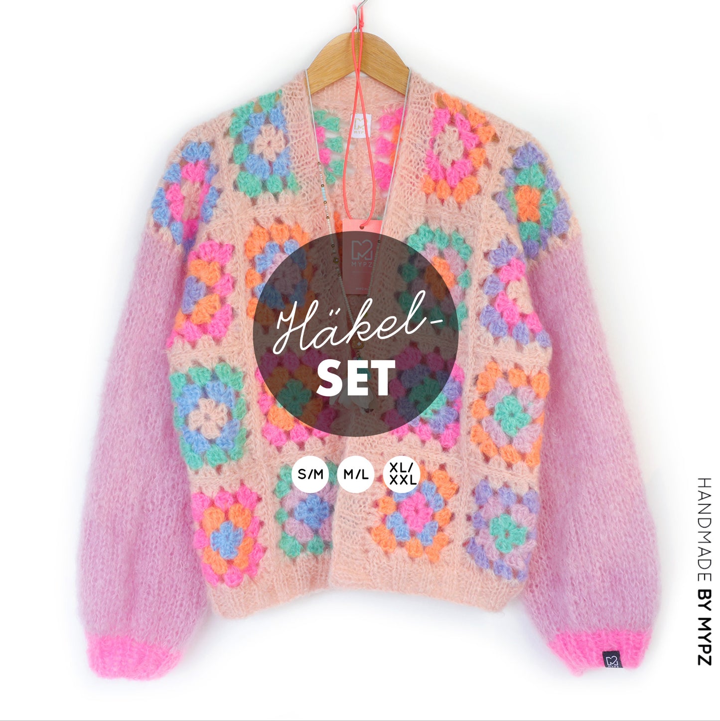 Haakpakket - MYPZ Granny square Mohair vest Marshmallow (ENG-NL-DE)