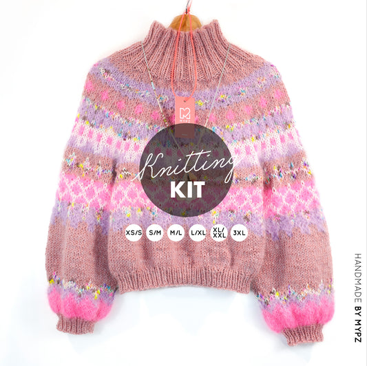 Knitting Kit – MYPZ Nordic top-down sweater Lovely No6 (ENG-NL-DE)