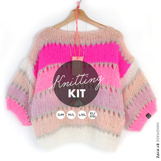 Knitting kit – MYPZ Basic Light Mohair Top Marina No10 (ENG-NL-DE-FR)